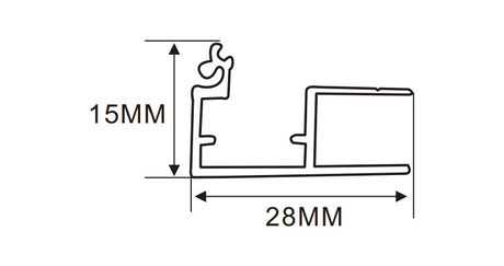 2.8x 1.5 cm LED Channel _UTL Series_ Model(YX)_ 2.8cm 菱形鋁型材
