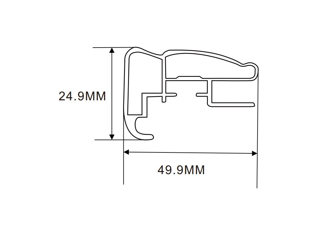 49.9×24.9mm  LED Channel _BLP Series_ Model(YX)_ 5x8宣傳欄燈箱料