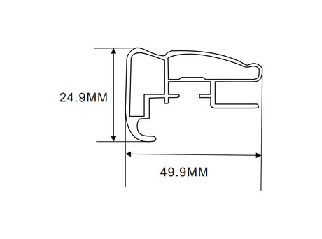 49.9×24.9mm  LED Channel _BLP Series_ Model(YX)_ 5x8宣傳欄燈箱料