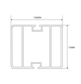 136×75mm LED Channel _BLP Series_ Model(YX)_ 13.6x7.5方柱燈箱料