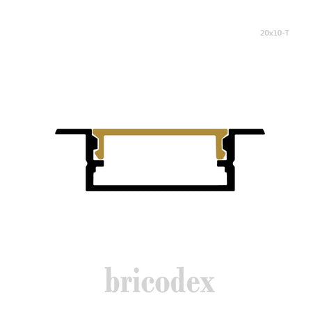 20x10 mm LED Channel _ SML Series _ Model(HL) _ 20x10-T
