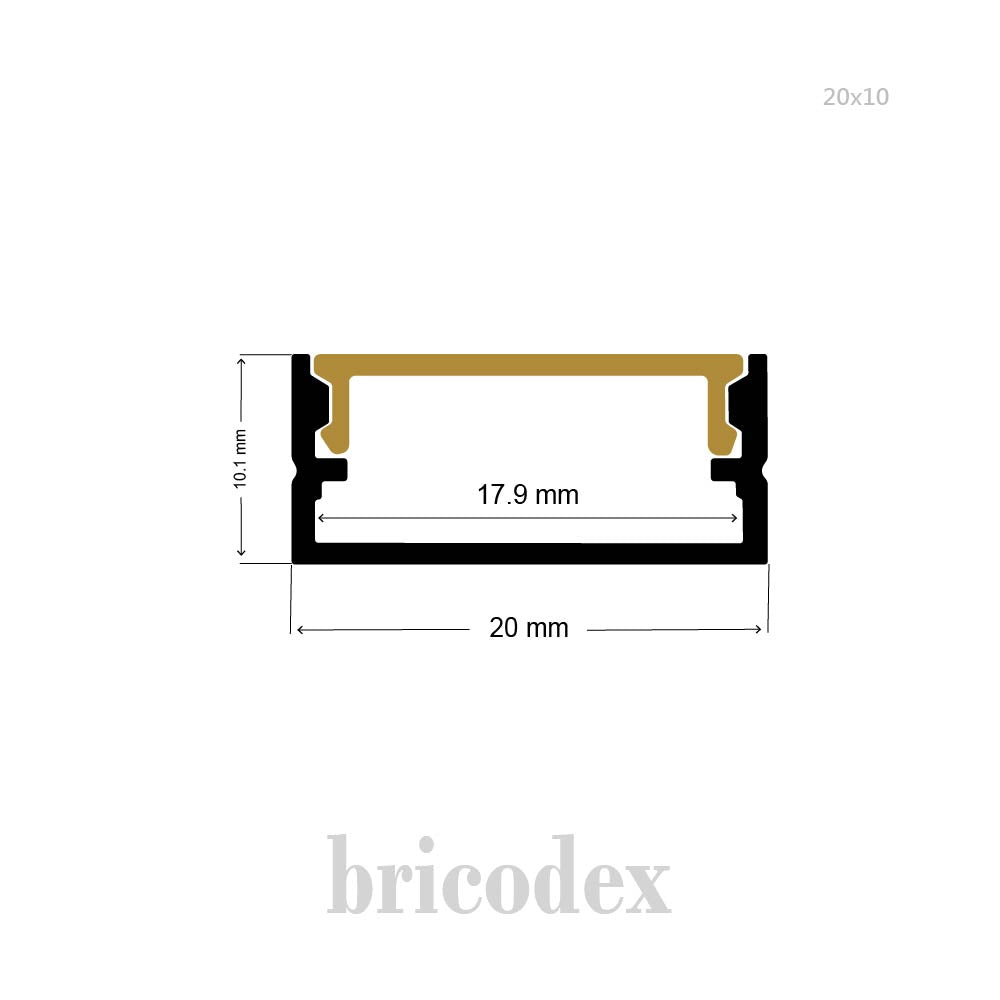 20x10 mm LED Channel _ SML Series _ Model(HL) _ 20x10