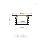 22x12 mm  LED Channel _ SML Series _ Model(HL) _ 2212