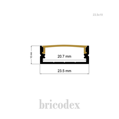 23.5x10 mm  LED Channel _ SML Series _ Model(HL) _ 23.5x10