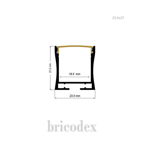 23.5x27 mm  LED Channel _ SML Series _ Model(HL) _ 23.5x27