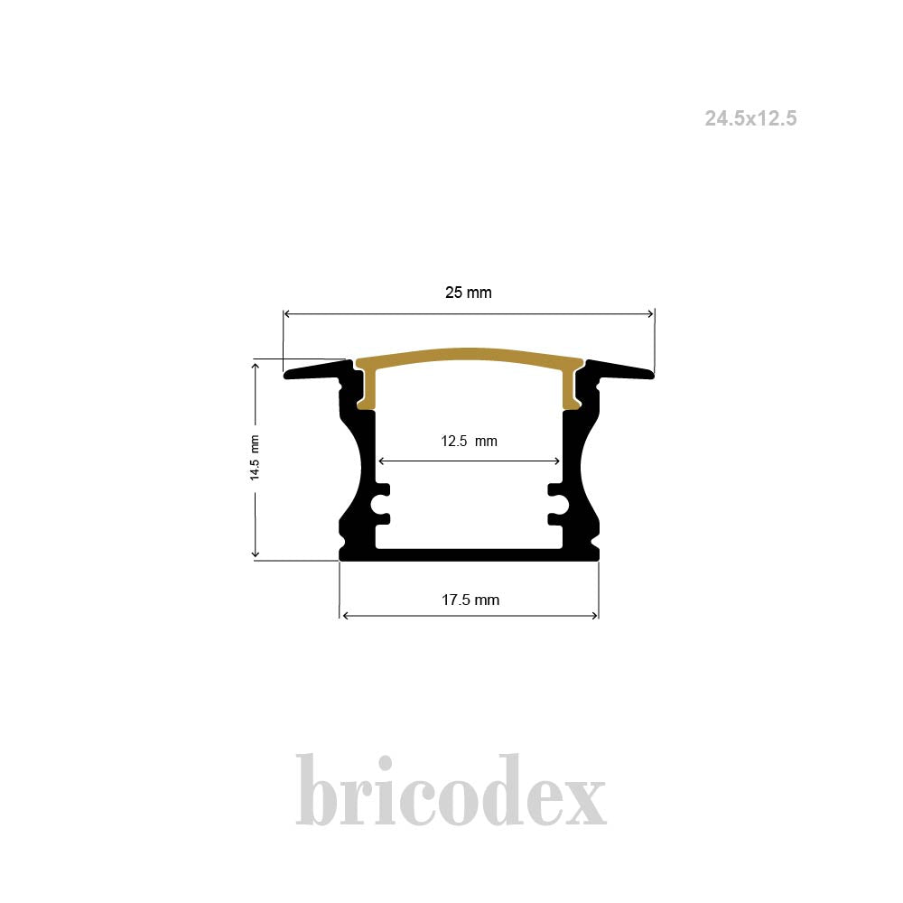 24.5x12.5 mm  LED Channel ~ Model _24.5x12.5