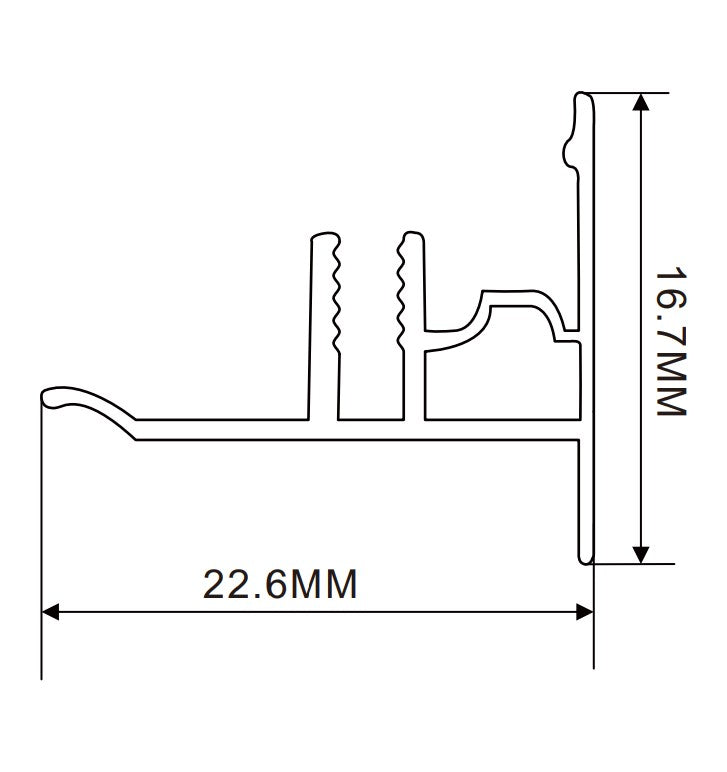 22.6×16.7mm LED Channel _VFL Series_ Model(YX)_ 菜牌燈箱料