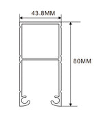 43.8×80mm LED Channel _VFL Series_ Model(YX)_ 道旗燈箱料