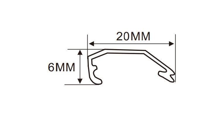 2x1.3 cm LED Channel  _UTL Series_Model(YX)_ 2cm 菱形鋁型材