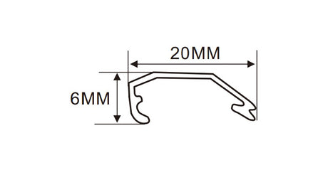 2x1.3 cm LED Channel  _UTL Series_Model(YX)_ 2cm 菱形鋁型材