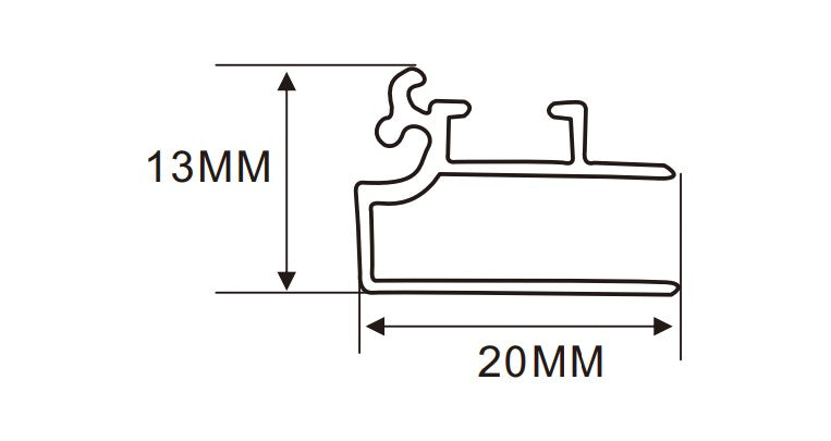 2x1.3 cm LED Channel  _UTL Series_Model(YX)_ 2cm 菱形鋁型材