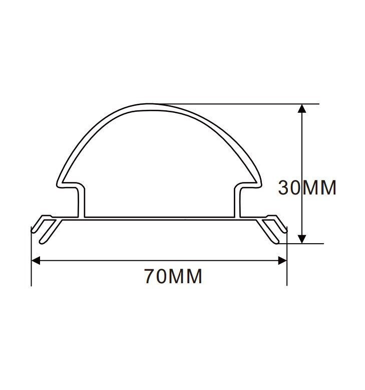 70×30mm LED Channel _VFL Series_ Model(YX)_ 立式燈箱型材