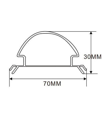 70×30mm LED Channel _VFL Series_ Model(YX)_ 立式燈箱型材