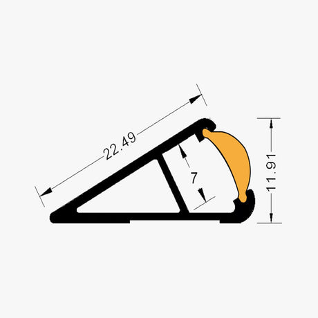 23 x 12 mm LED Channel _ SCL Series _ Model(JY) _ 明裝刀鋒款櫃體燈