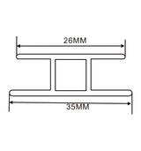 35×7mm  LED Channel _ SEG Series _ Model(YX) _ ⼯字卡槽背板拼接燈箱料