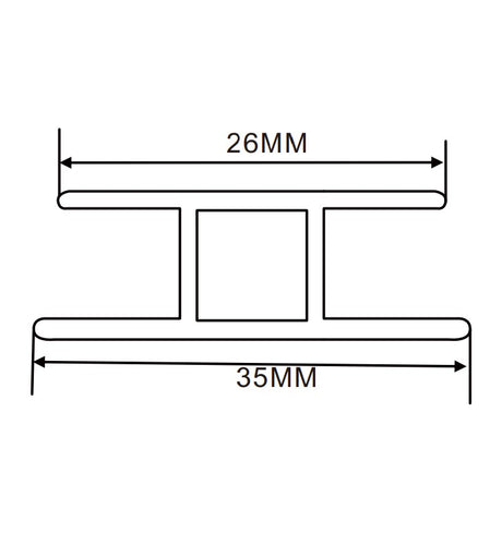 35×7mm  LED Channel _ SEG Series _ Model(YX) _ ⼯字卡槽背板拼接燈箱料