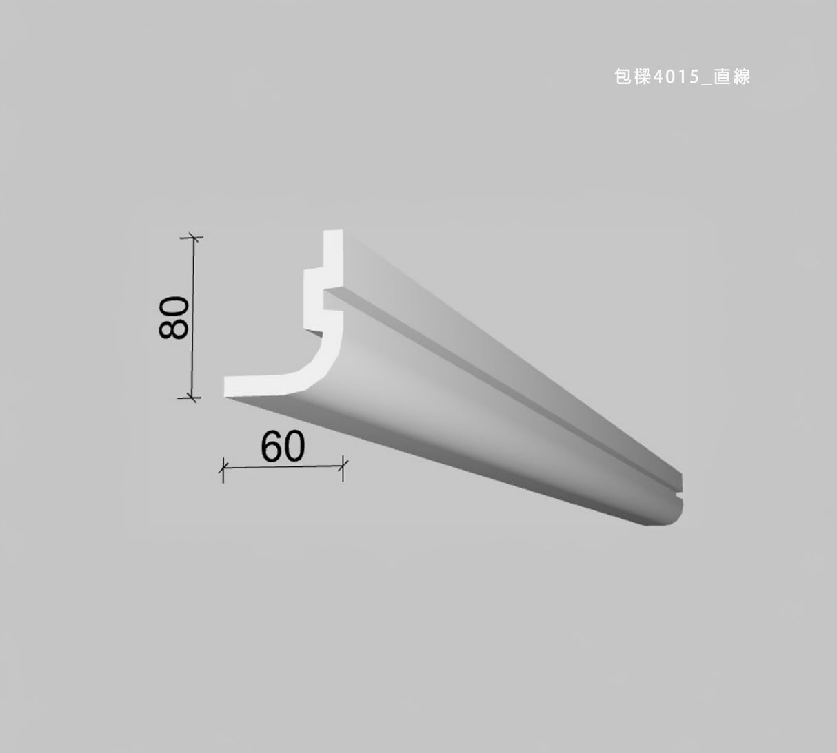 60 x 80 mm LED Channel _ GRG Panel Series _ Model _ 包樑4015