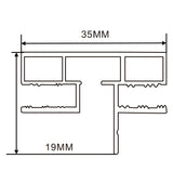 35×19mm  LED Channel _SEG Series_ Model(YX)_ 3.5公分雙面卡布燈箱料
