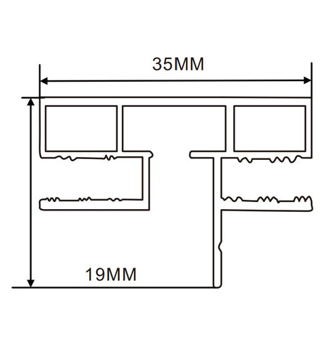 35×19mm  LED Channel _SEG Series_ Model(YX)_ 3.5公分雙面卡布燈箱料
