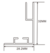 28.2×32mm  LED Channel _SEG Series_ Model(YX)_ 3.5公分卡布燈箱料