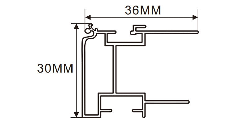 3.5x4 cm LED Channel  _UTL Series _ Model(YX)_ 3.5x4cm弧面鋁型材（弧蓋系列）