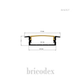 30.5x10 mm  LED Channel _ SML Series _ Model(HL) _ 30.5x10-T