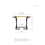 30.5x27 mm  LED Channel _ SML Series _ Model(HL) _30.5x27-T