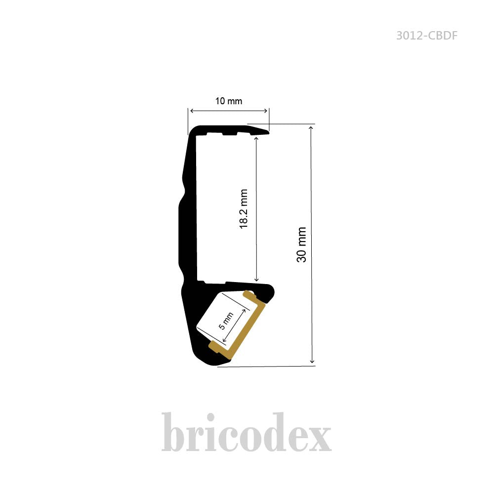 30x10 mm LED Channel _FSL Series_ Model(HL)_ 3012-CBDF