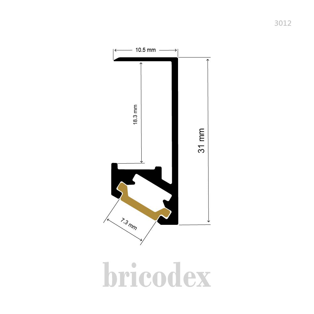 31x11.5mm LED Channel _FSL Series_ Model(HL)_ 3012