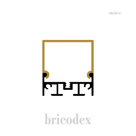 30 × 35.5 mm LED Channel _ U3D Series _ Model(HL) _ 30x35-U