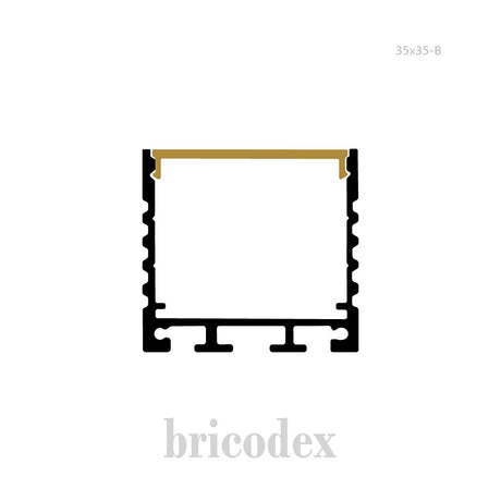 35x35 mm LED Channel _ SML Series _ Model(HL) _ 35x35-B