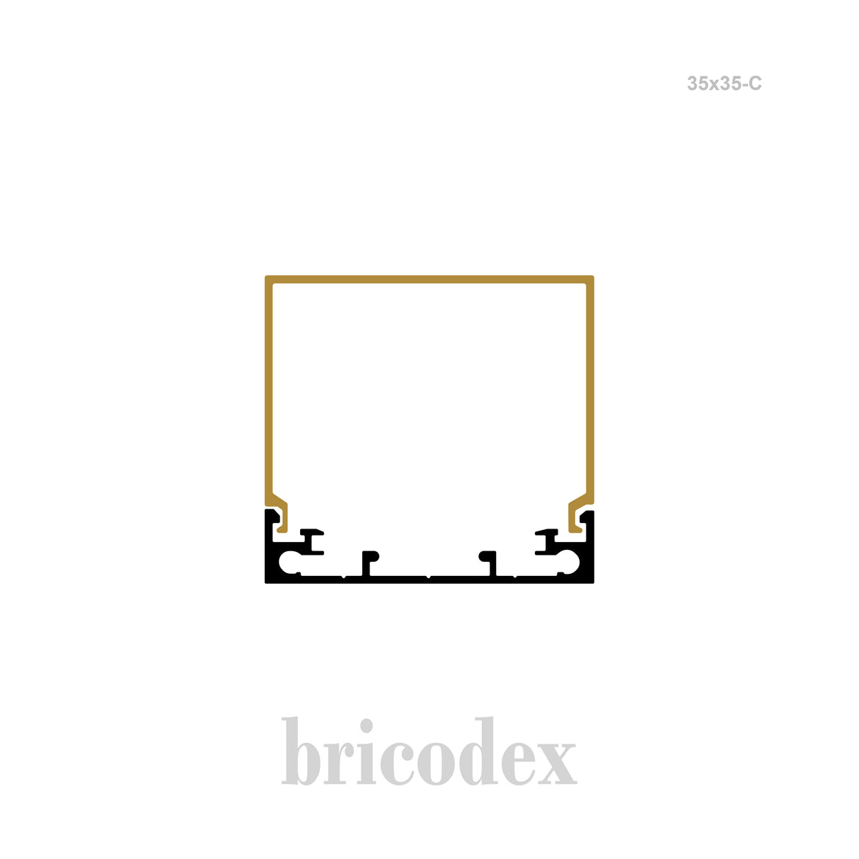 35 x 35 mm LED Channel _ U3D Series _ Model(HL) _ 35x35-C