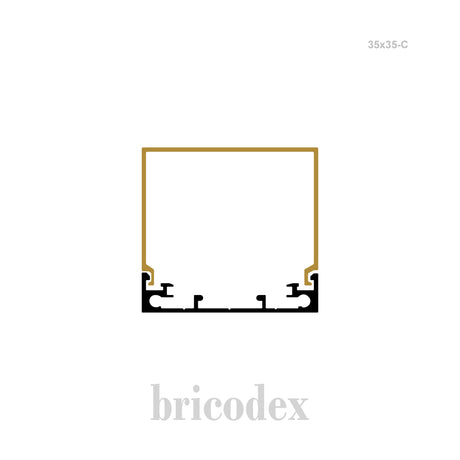 35 x 35 mm LED Channel _ U3D Series _ Model(HL) _ 35x35-C
