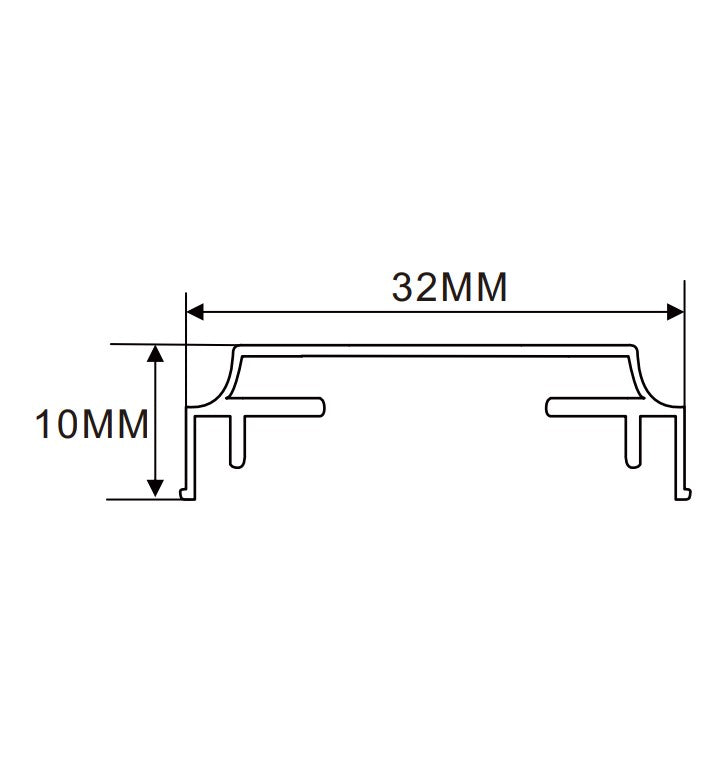 32x10mm LED Channel _VFL Series_ Model(YX)_ 3公分雙面组合燈箱料