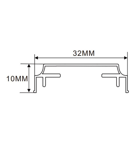 32x10mm LED Channel _VFL Series_ Model(YX)_ 3公分雙面组合燈箱料