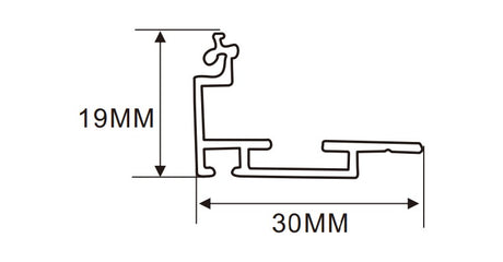 3cm LED Channel  _UTL Series _ Model(YX)_ 3公分弧形超薄燈箱
