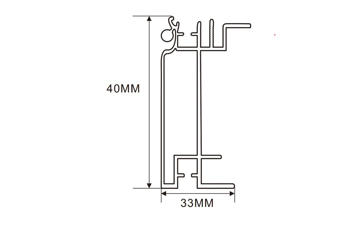 4.5x4 cm LED Channel  _UTL Series _ Model(YX)_ 4.5x4公分超薄燈箱