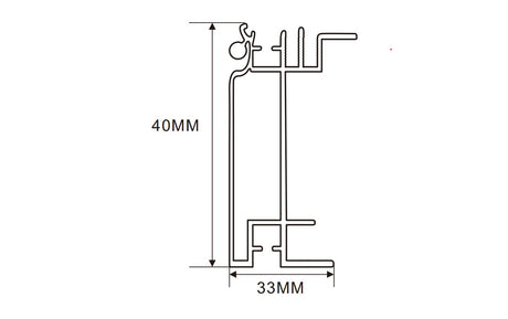 4.5x4 cm LED Channel  _UTL Series _ Model(YX)_ 4.5x4公分超薄燈箱