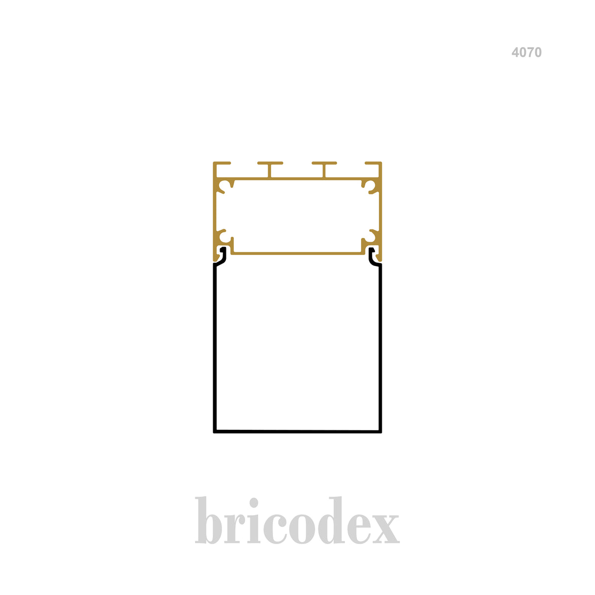 40 x 70 mm LED Channel _ U3D Series _ Model(HL) _ 4070