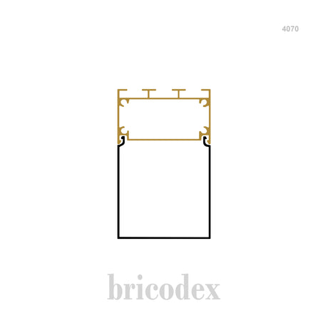 40 x 70 mm LED Channel _ U3D Series _ Model(HL) _ 4070