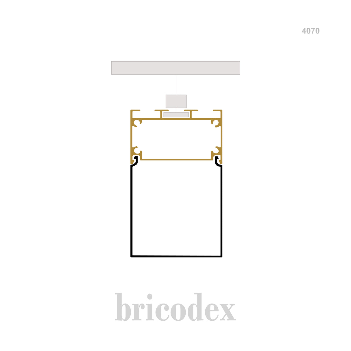 40 x 70 mm LED Channel _ U3D Series _ Model(HL) _ 4070