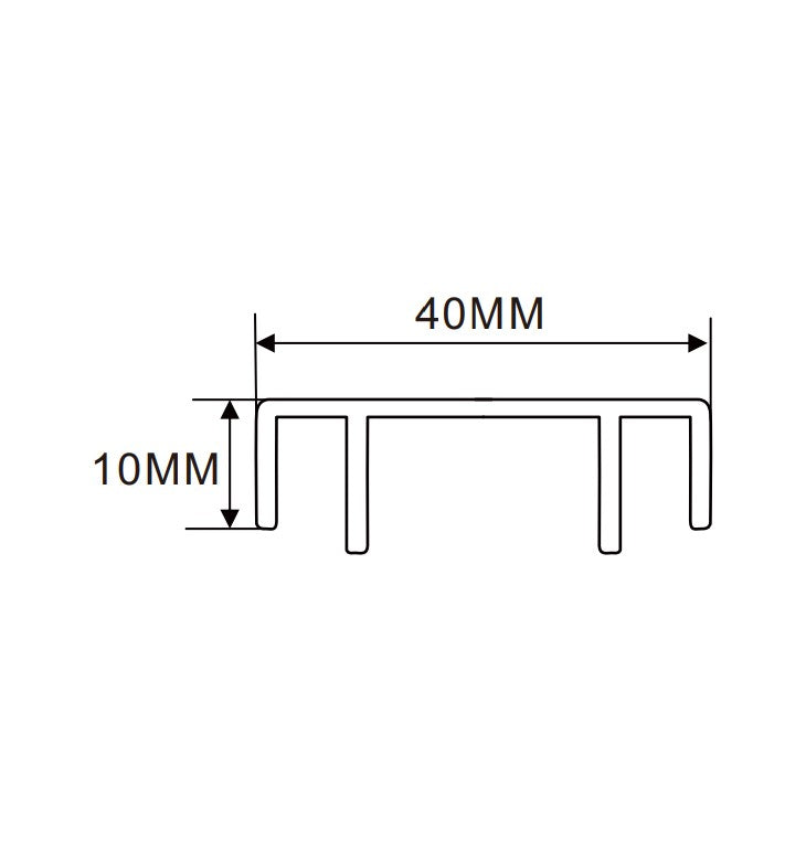 40x10mm LED Channel _VFL Series_ Model(YX)_ 4公分折彎吸塑燈箱料