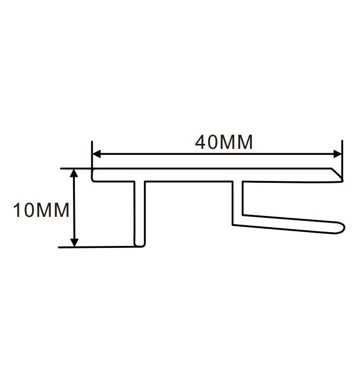 40×10mm  LED Channel _SEG Series_ Model(YX)_ 4分單面可彎卡布燈箱料