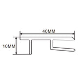 40×10mm  LED Channel _SEG Series_ Model(YX)_ 4分單面可彎卡布燈箱料