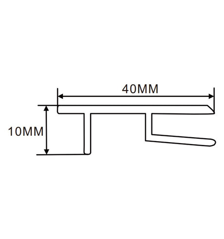 40×10mm  LED Channel _SEG Series_ Model(YX)_ 4分單面可彎卡布燈箱料