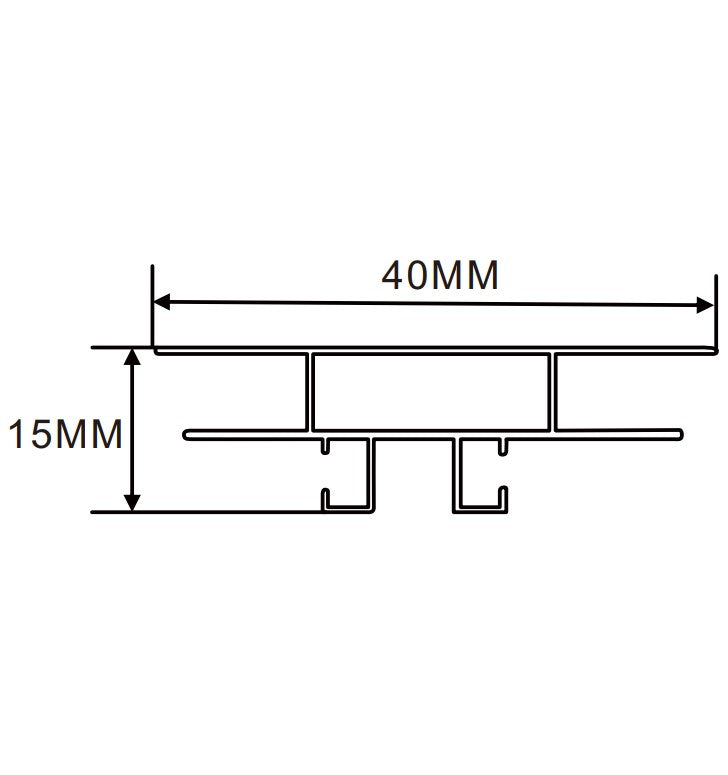 40×15mm  LED Channel _SEG Series_ Model(YX)_ 4分雙面卡布燈箱料