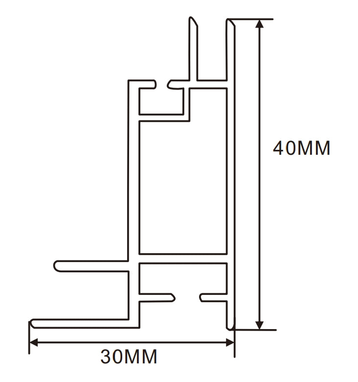 30×40mm  LED Channel _SEG Series_ Model(YX)_ 4公分單面卡布B款燈箱料