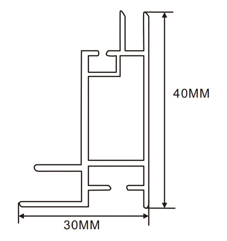 30×40mm  LED Channel _SEG Series_ Model(YX)_ 4公分單面卡布B款燈箱料