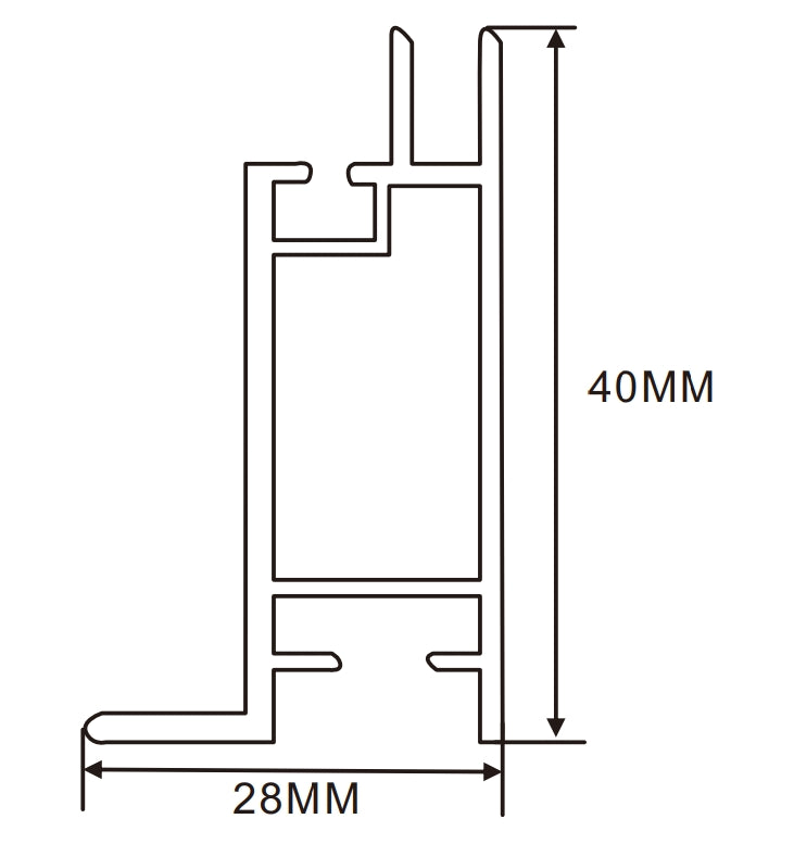 28×40mm  LED Channel _SEG Series_ Model(YX)_ 4公分單面卡布C款燈箱料