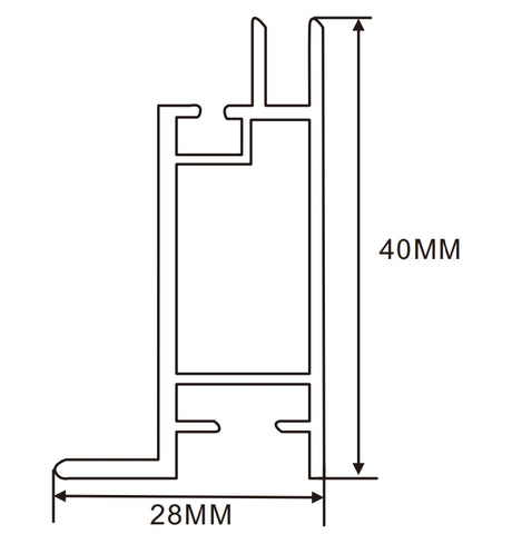 28×40mm  LED Channel _SEG Series_ Model(YX)_ 4公分單面卡布C款燈箱料